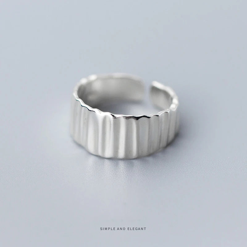 Silver Stripes Ring