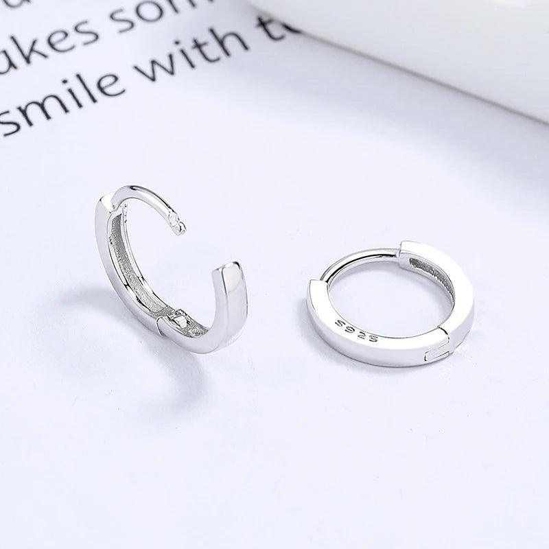 Simple Rock Hoop Earrings